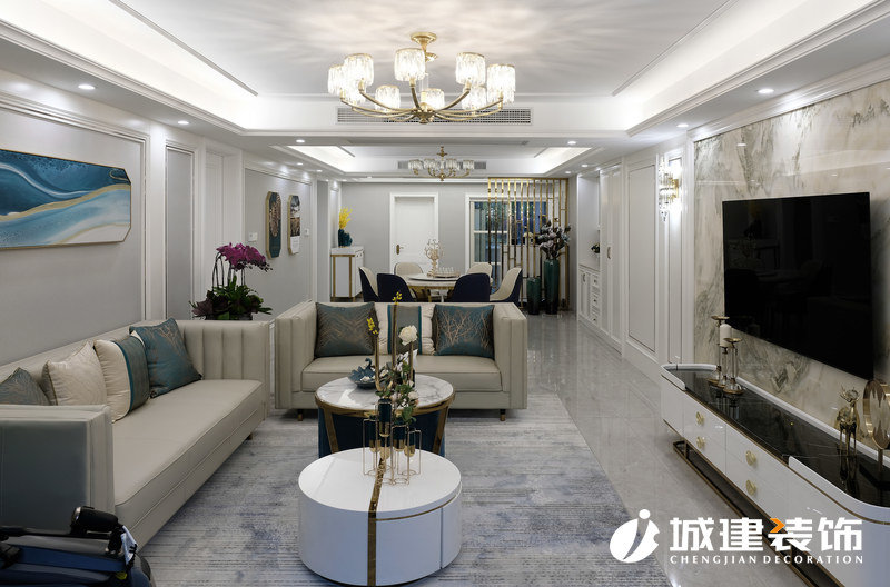 柳營花園190平米現(xiàn)代輕奢風(fēng)格裝修案例圖