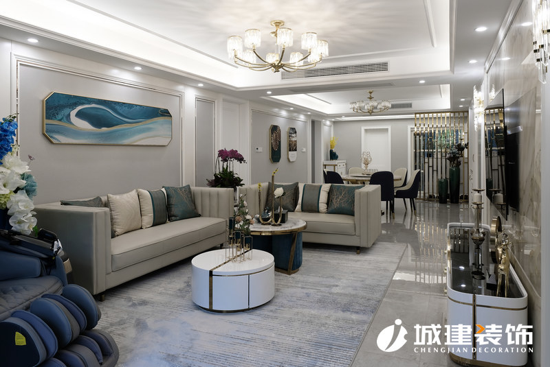 柳營花園小區(qū)190平米現(xiàn)代輕奢風(fēng)格裝修案例圖